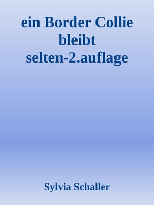 cover image of Ein Border Collie bleibt selten allein